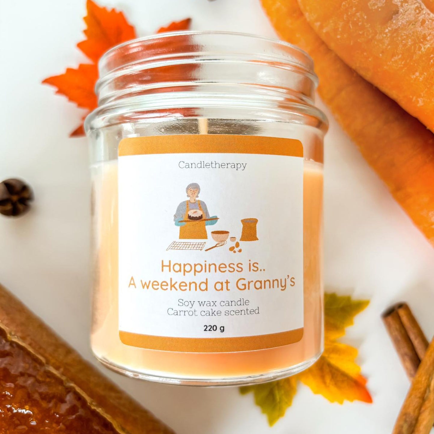 Carrot cake candle