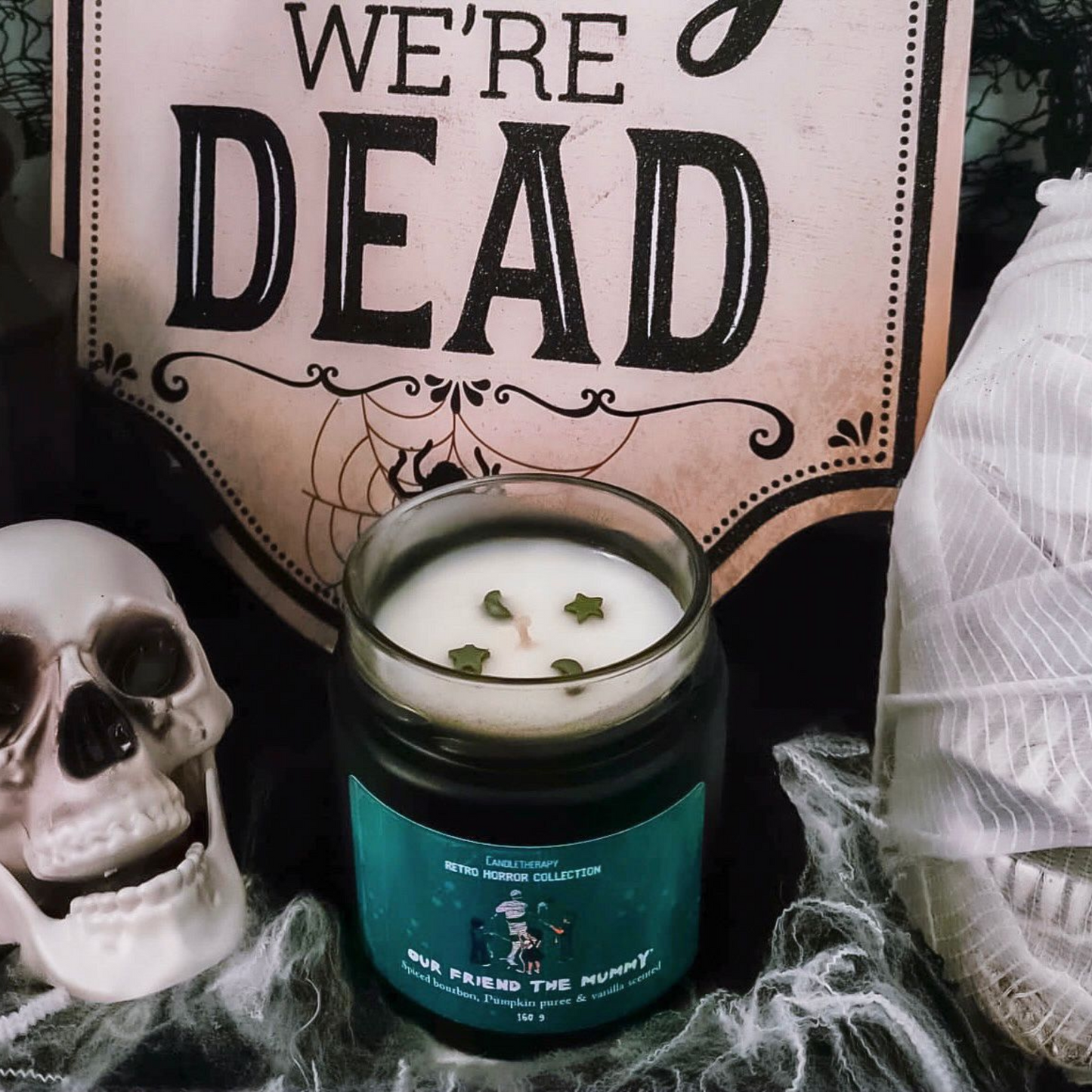 Our friend the mummy spooky Halloween candle