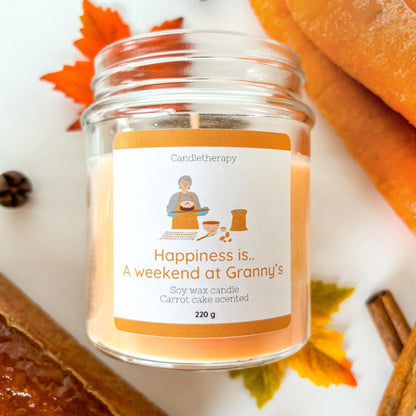 Carrot cake candle