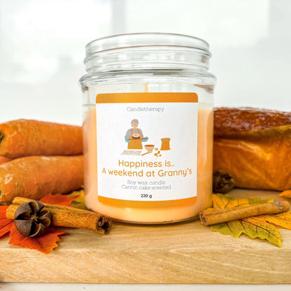 Carrot cake candle