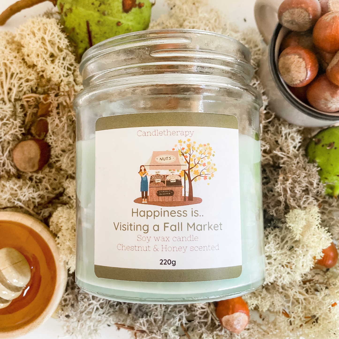 Chestnut and honey candle