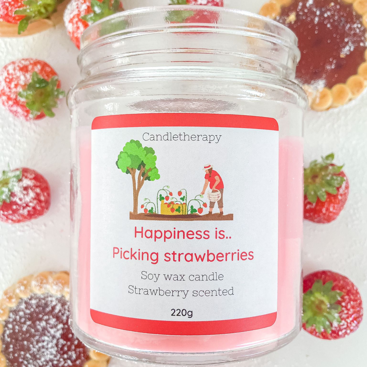 Strawberry candle